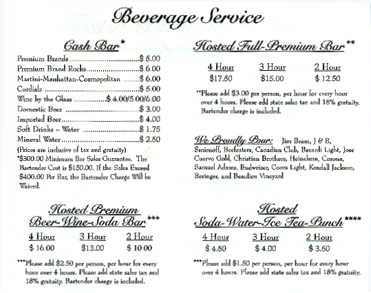 Beverage Service