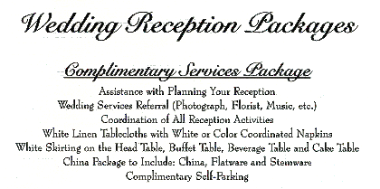 Wedding Reception Packages